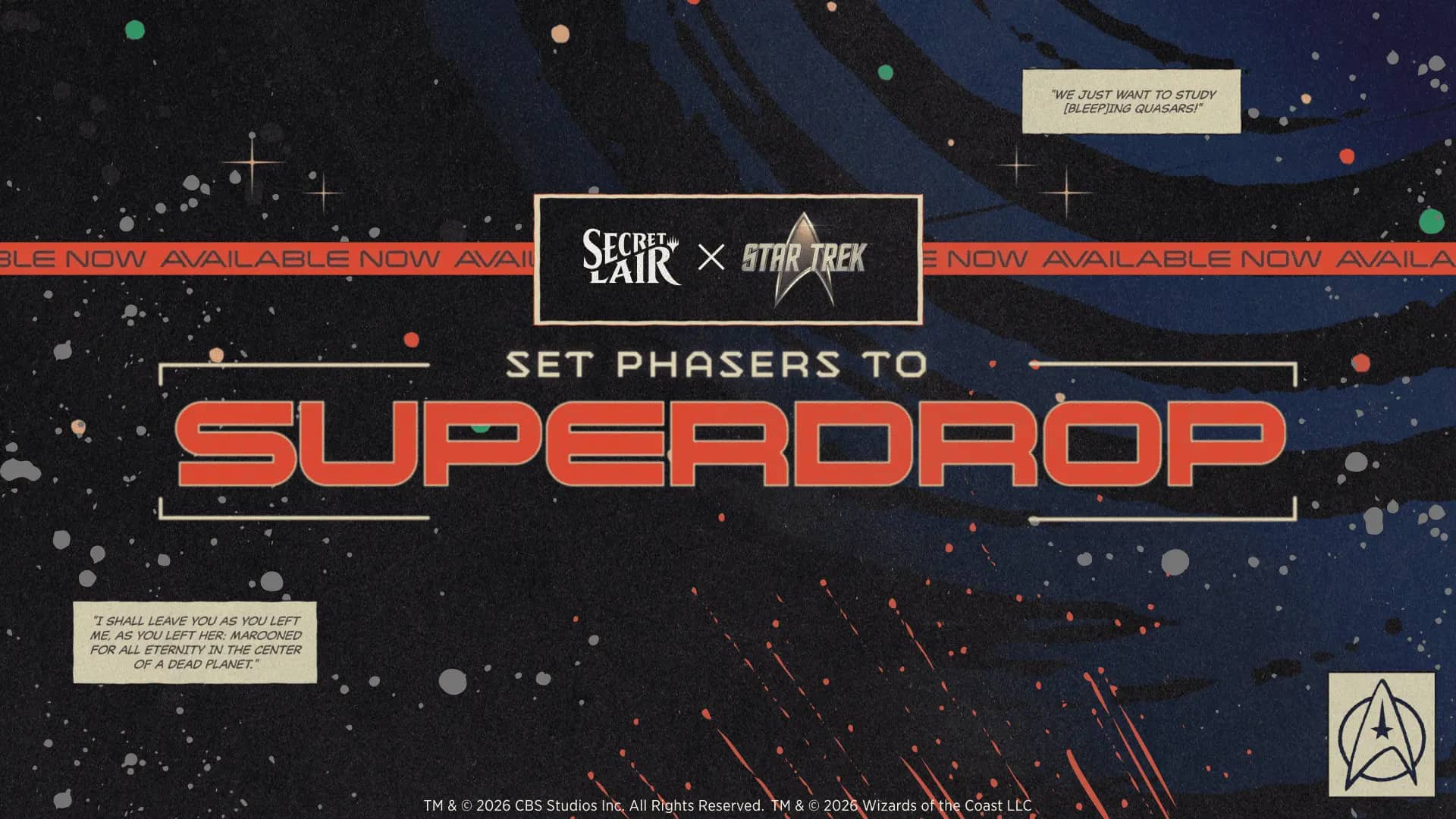 Magic Secret Lair Set Phasers to Superdrop: Star Trek Drops Arrive November 9, 2026
