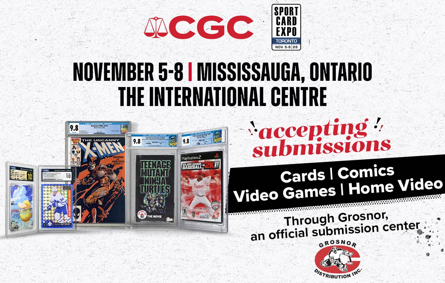CGC takes submissions at Sport Card Expo Toronto, November 5–8