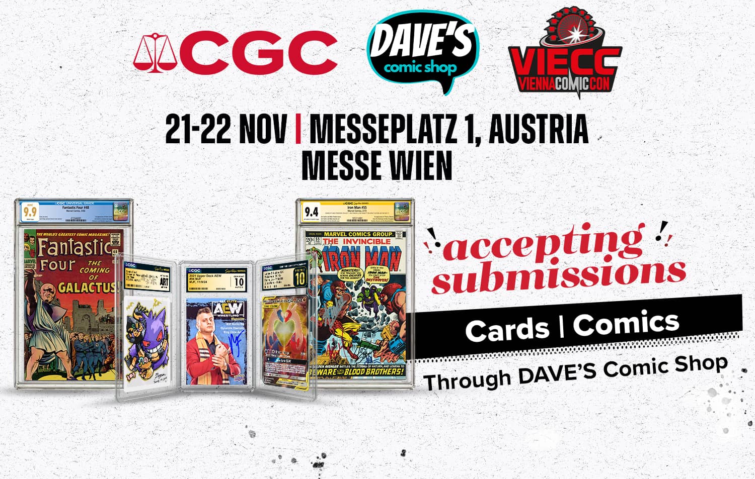CGC Submissions at Vienna Comic Con Open Nov 21-22, 2026 in Vienna
