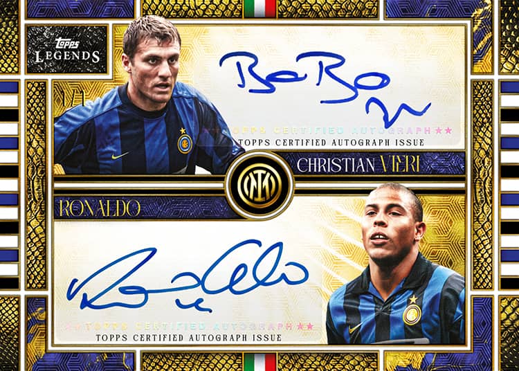 Dual Autographs: Vieri and Ronaldo